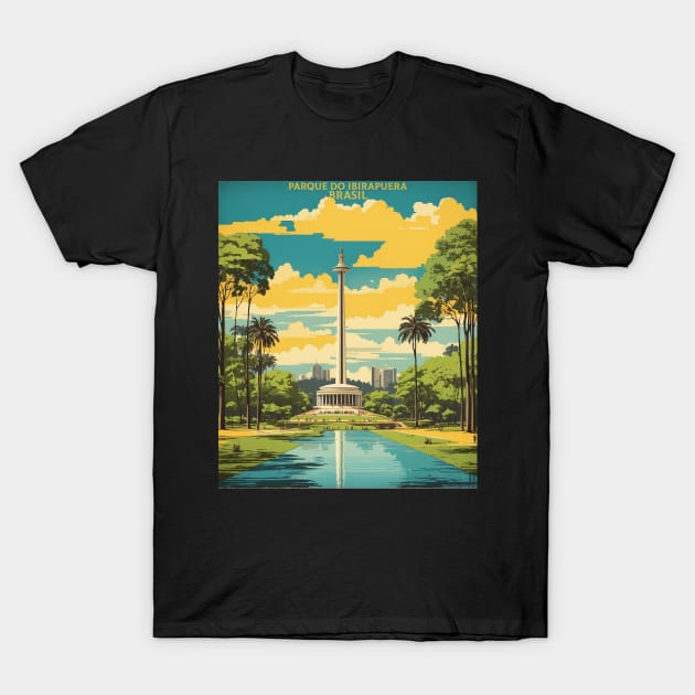 Parque do Ibirapuera Brazil Vintage Tourism Travel Poster Art T-Shirt by TravelersGems